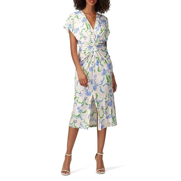 PRABAL GURUNG Women's Brushstroke Floral Twist Dress Size 2 - Picture 1 of 11
